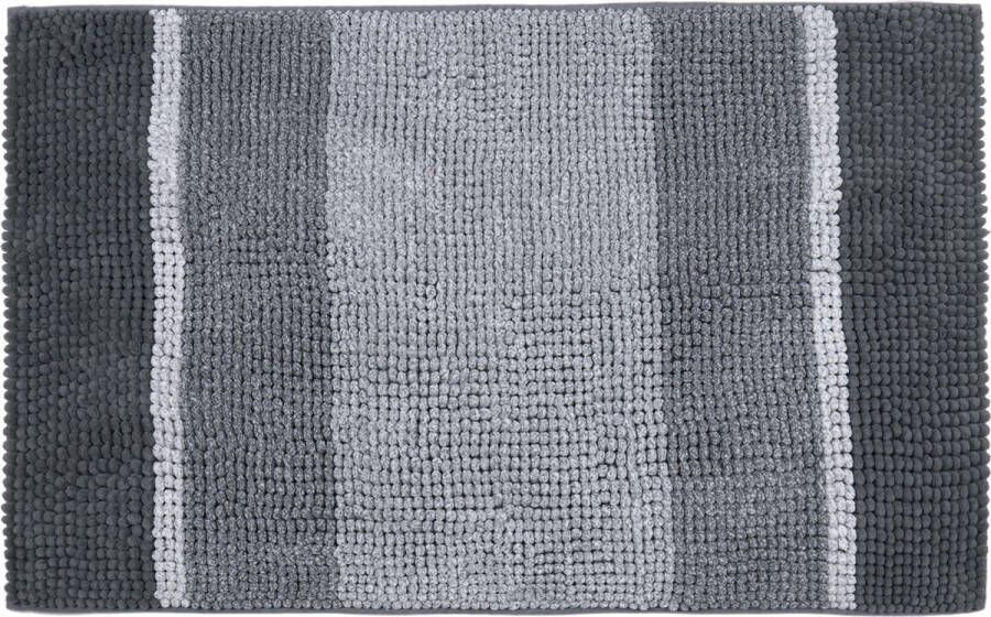 Differnz Fading badmat geschikt voor vloerverwarming – 100% microfiber – Grijs – 60 x 90 cm