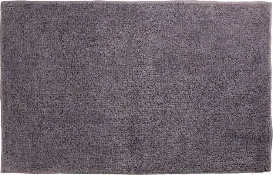 Differnz Initio badmat geschikt voor vloerverwarming – 100% katoen – Donkergrijs – 50 x 80 cm