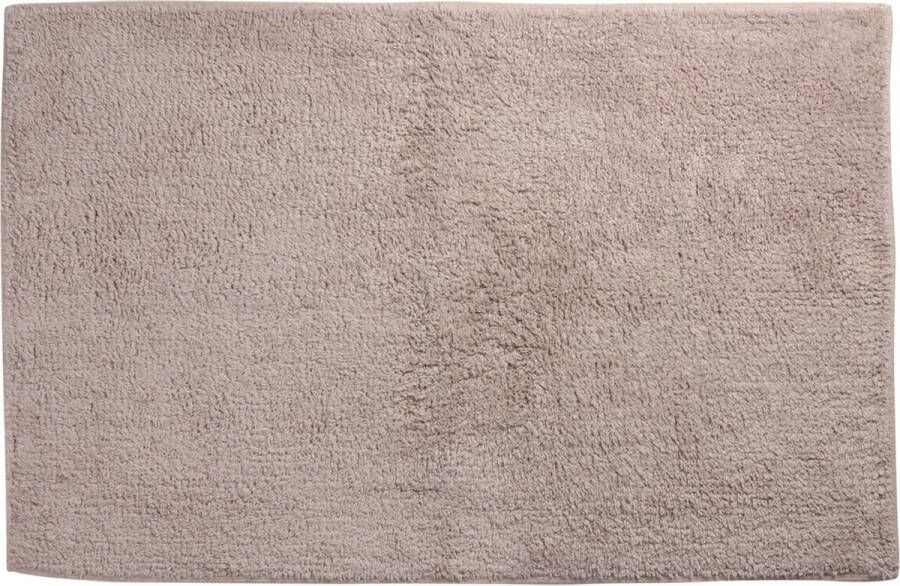 Differnz Initio badmat geschikt voor vloerverwarming – 100% katoen – Taupe – 50 x 80 cm