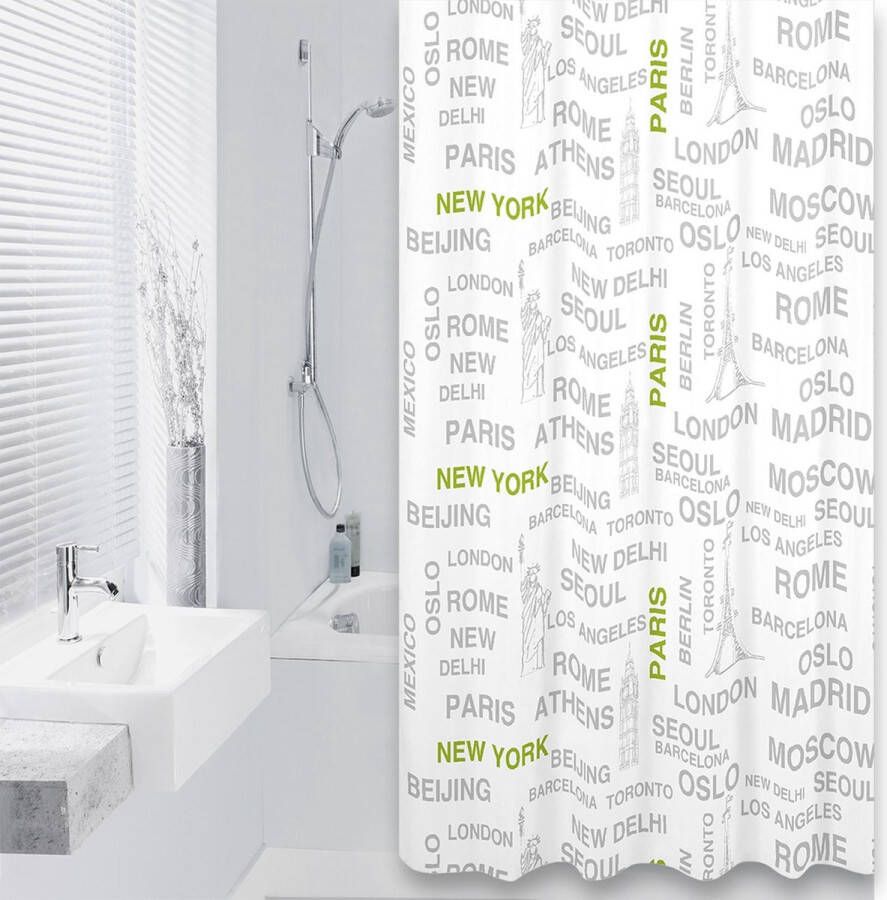 Differnz Ubres Douchegordijn Textiel 180x200 Multi