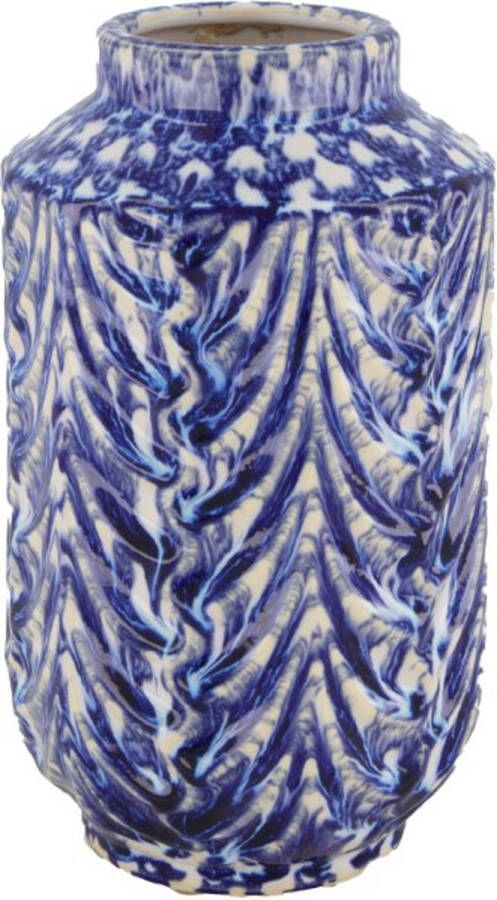 Dijk Natural Collections Delfs blauw vaasje 23 cm hoog