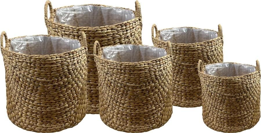 Dijk Natural Collections DKNC Plantenbak Sirte Waterhyacint 58x58x60 cm Bruin