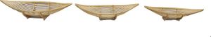 Dijk Natural Collections DKNC Dienblad bamboe 78x28x22cm Set van 3 Natuurlijk