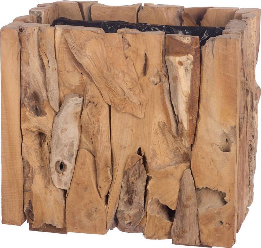 Dijk Natural Collections DKNC Erosie hout box 38x38x38cm Natuurlijk