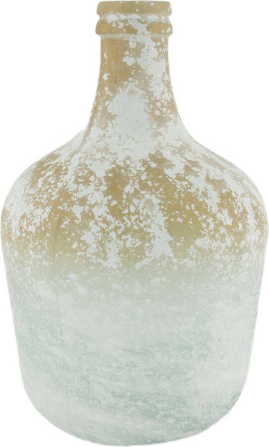 Dijk Natural Collections DKNC Fles La Serena recycled glas 27x27x42 cm Wit