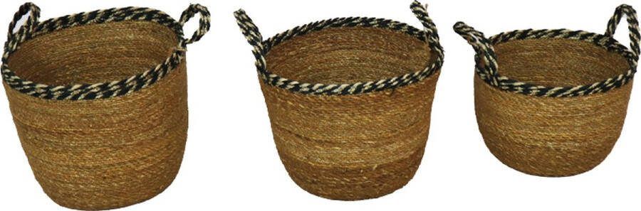 Dijk Natural Collections DKNC Mand Rockford Zeegras 38x38x28cm- Bruin
