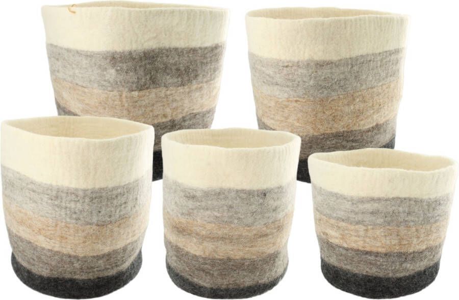 Dijk Natural Collections DKNC Manden Copenhagen Wol 38x38x38cm Grijs