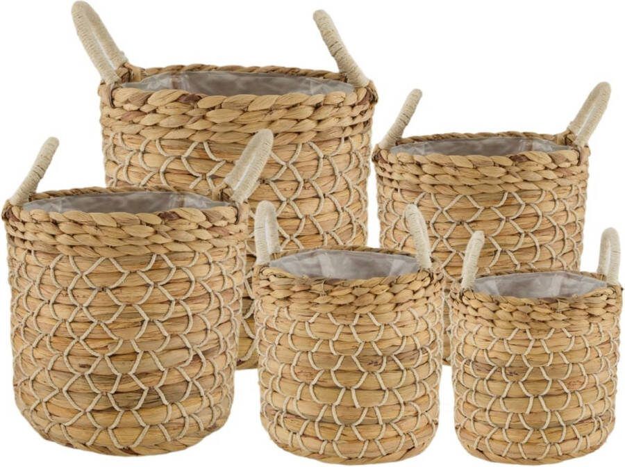 Dijk Natural Collections DKNC Plantenbak Caracas Waterhyacint 38x38x38cm Bruin