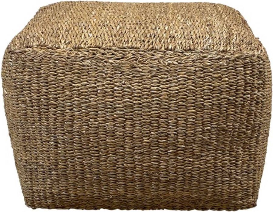 Dijk Natural Collections DKNC Poef Zlitan Zeegras 57x57x37cm Bruin