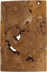 Dijk Natural Collections DKNC Wanddecoratie teakhout 38x4x58cm Natuurlijk