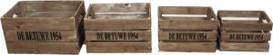 Dijk Natural Collections -houten Krat Set-naturel-de Betuwe 1954