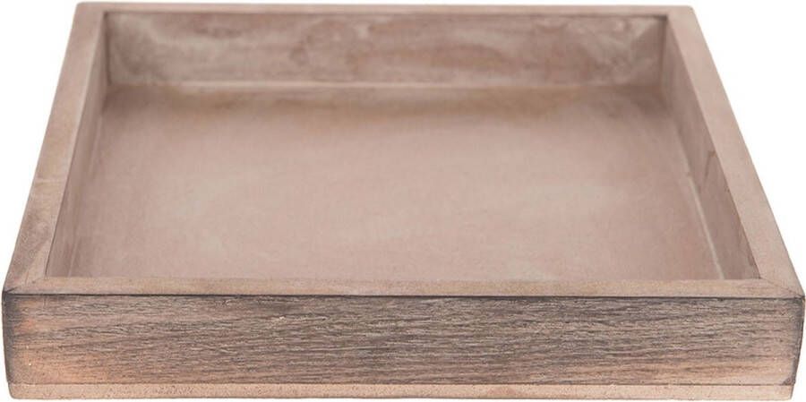 Dijk Natural Collections Plateau Maren hout vierkant 20 cm