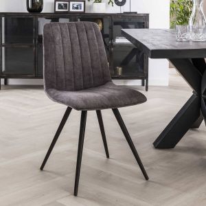 Dimehouse Eetkamerstoel Sadie velvet antraciet