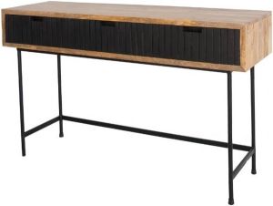 Dimehouse Industriële Kaptafel Felix Metaal 3 Lades Mangohout