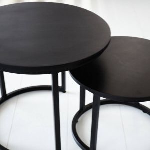 Dimehouse Industriële Salontafel Rosa Set Van 2 Zwart