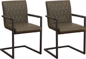 Dimehouse Set Van 2 Eetkamerstoelen Industrieel Ruben Groen