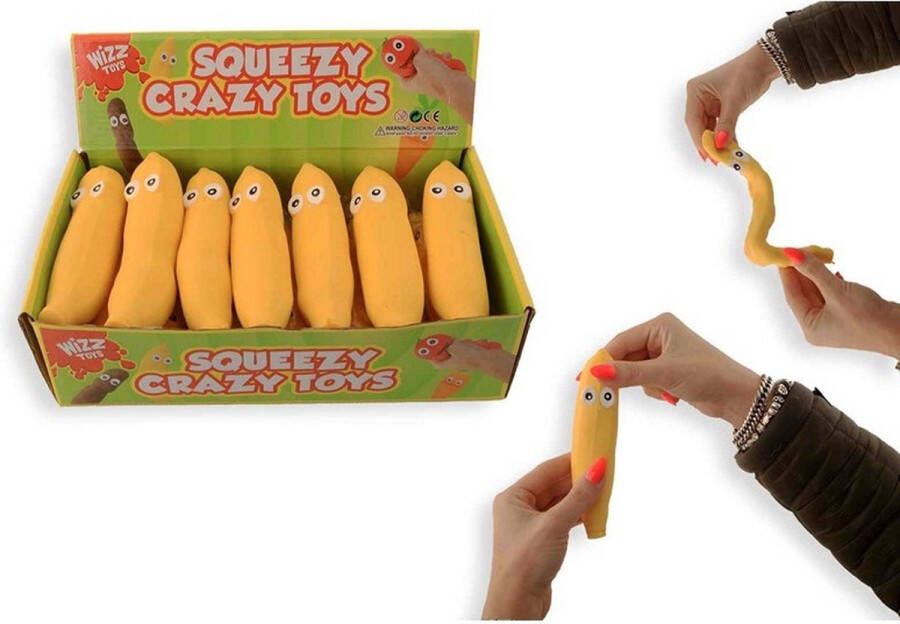 Dino Toys Knijpbaar Banaan Speelgoed Anti Stress Squish Fidget Fun Fidget Toys