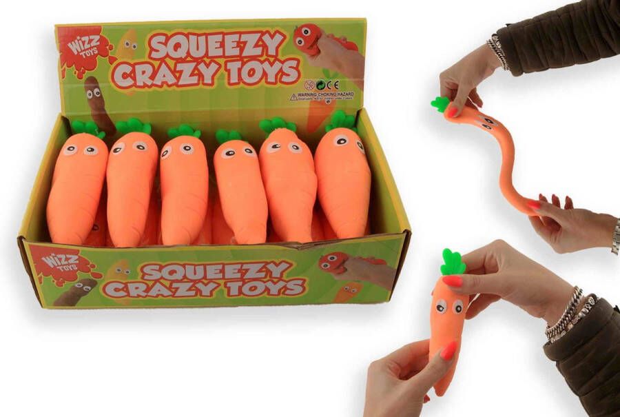 Dino Toys Knijpbaar Wortel Speelgoed Anti Stress Squish Fidget Squeeze wortel Fidget toys