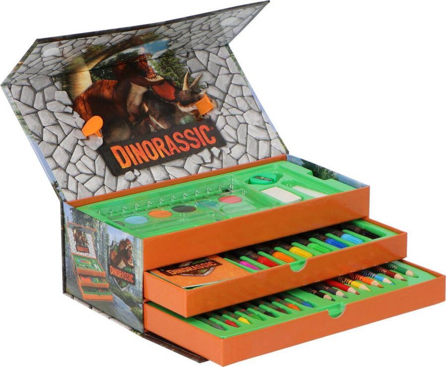 Dinorassic Kleur & Schilderkoffer 42 Delig