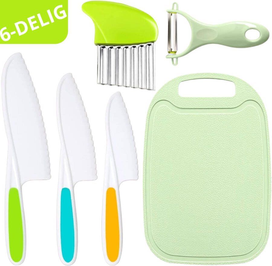 DirNiya kindermessen 6 delige set kindermes Le petit chef Mes kind Keukenmes kinderen Kindermessenset Kinder koksmes