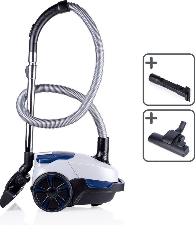 Dirt Devil Stofzuiger met Zak DD2002 Stofzuigerzak 2.5L 800W met Combiborstel en Kierenzuigmond 7 5 M Bereik 5 KG HEPA 10 Filter 72 dB Wit