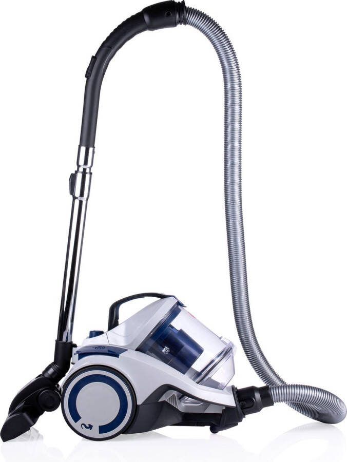 Dirt Devil Stofzuiger zonder Zak DD2504 Vacuum Cleaner 700W HEPA 12 Filter Cycloonstofzuiger met Combiborstel Parketborstel en Kierenzuigmond Stofopvangbak 2 7 L Wit