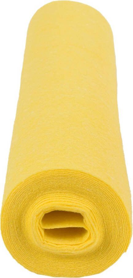 Discountershop 4 meter rol Poetsdoeken Geel reinigingsdoek Sopdoeken A kwaliteit