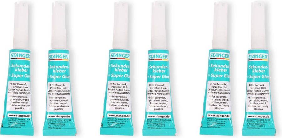 Discountershop 6 X Superlijm super glue extra strong 3 gram per tube 6 X Superlijm Secondelijm voor alle doeleinden Secondelijm seconde Superglue Tube 18 gram