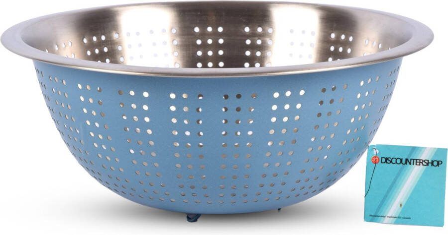Discountershop Blauw Aluminium Vergiet Efficiënt Kookgerei voor in de Keuken 28x28x11cm Lichtgewicht en Duurzaam Stijlvolle Toevoeging aan je Keuken