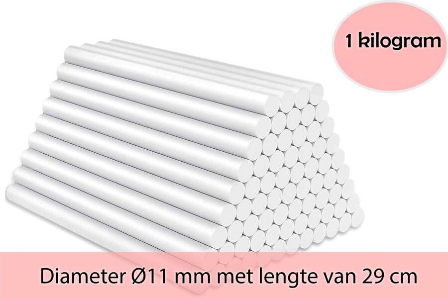 Discountershop Lijmpistool vullingen 11 mm bij 290 MM Lijmsticks Lijmstift Lijmpistool Lijmpatronen 1 Kilogram lijmpistool vulling