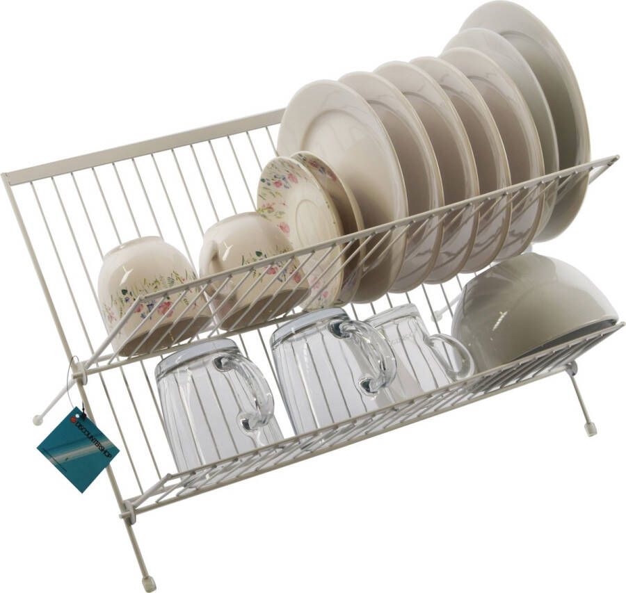 Discountershop opvouwbaar Afdruiprekvoor kleine borden Dish Drainer afwasrek metaal