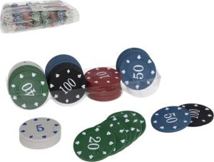 Discountershop Poker chips Pokerset 96 pc Poker chips Poker set Poker kaartspel pokerspel pokeren casino Pokerchips