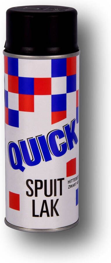 Discountershop Quick Zwart Hittebestendig Spuitlak 400 ml Veelzijdige en Sneldrogende Verf voor DIY en Klussen