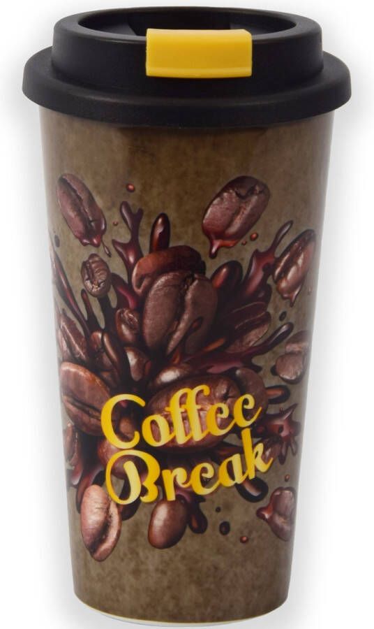 Discountershop Travel Mug 450 ml Koffiebeker to go Mok koffie of thee Reisbeker koffiebeker coffee to go beker CRUISING TRAVEL MUG To-Go beker coffee break kleine formaat