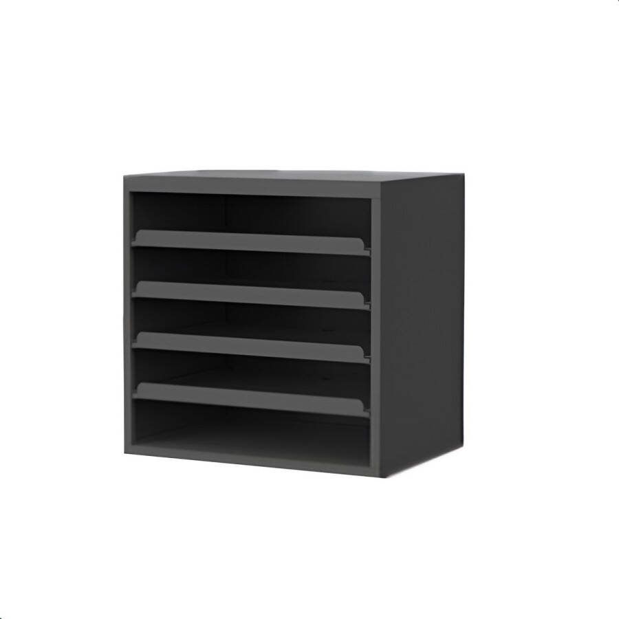DiscountOffice Ladeblok bureau met 4 open lades zwart