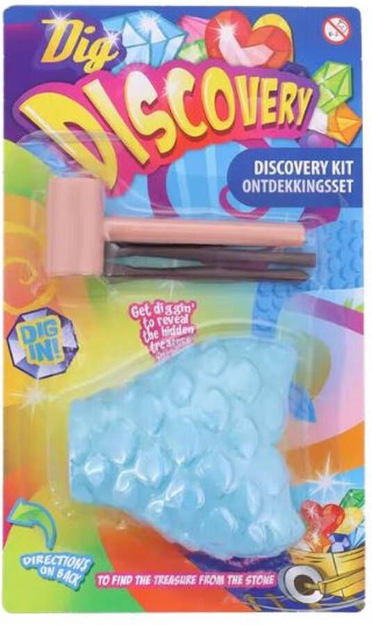 Discovery toys Speelgoed opgraafkit blauwe vin edelstenen knutselen knutselpakket