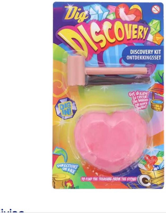 Discovery toys Speelgoed opgraafkit Hartje edelstenen knutselen knutselpakket