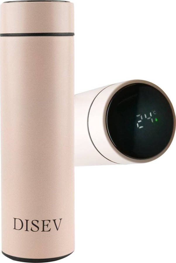 DISEV Slimme Thermosfles met LCD temperatuur Display Thermosbeker- Dubbelwandige Thermosfles Isoleerfles Thermoskan Koffiebeker Drinkflessen RVS thermosbeker