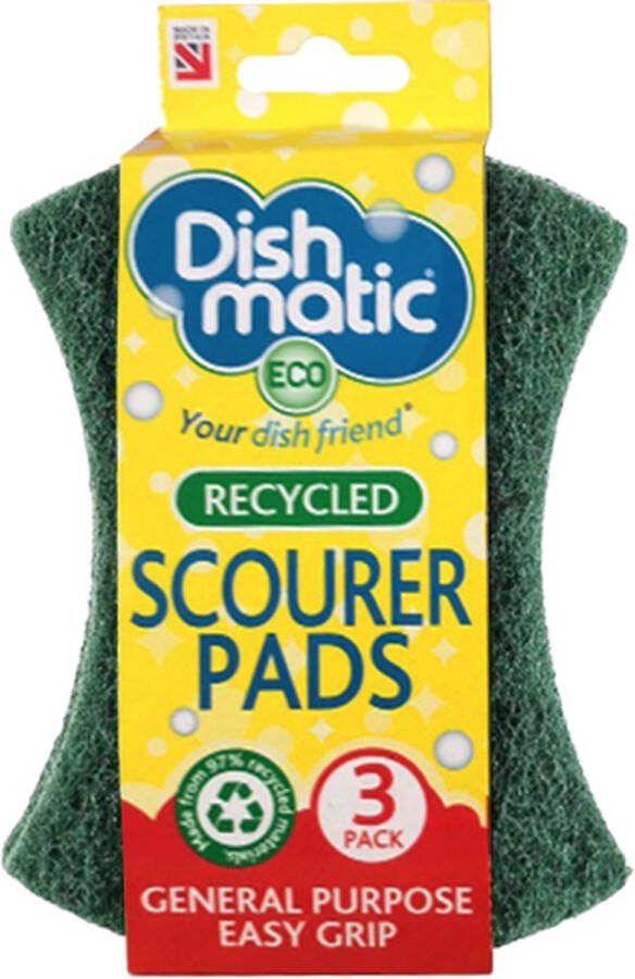 Dishmatic schuursponsjes grof- 3stuks