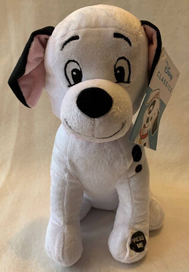 Disney 101 Dalmatiërs pluche knuffel met verschillende geluiden 28cm