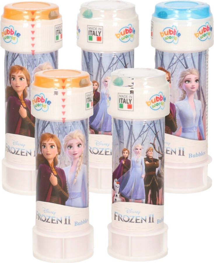 Disney 24x Frozen 2 bellenblaas flesjes met spelletje 60 ml voor kinderen Uitdeelspeelgoed Grabbelton speelgoed