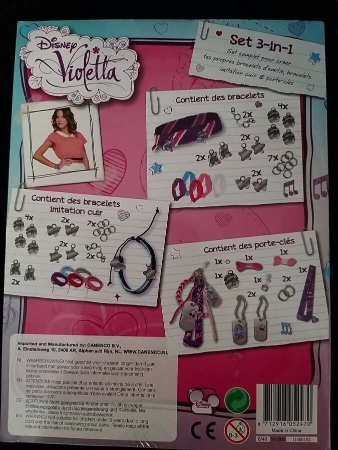 Disney 3 in 1 set armbanden maken Violetta