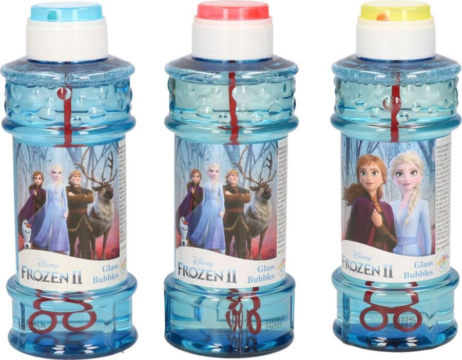 Disney 3x Frozen 2 bellenblaas flesjes met spelletje 300 ml voor kinderen Uitdeelspeelgoed Grabbelton speelgoed
