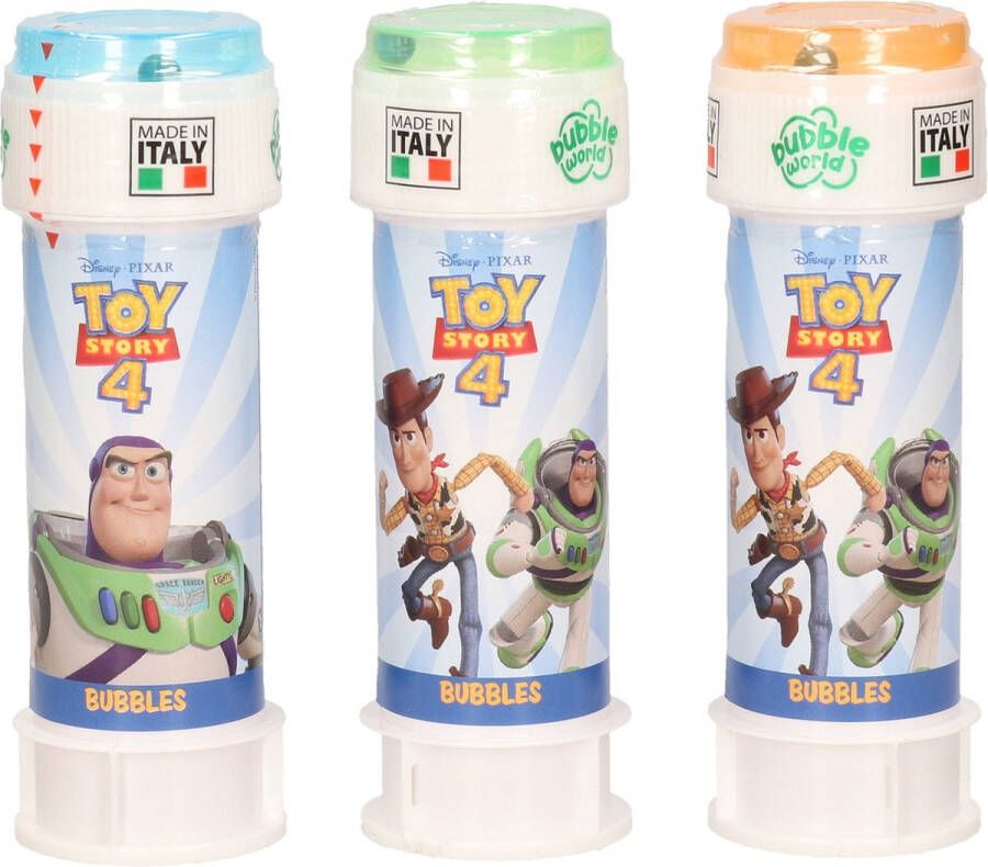 Disney 3x Toy Story bellenblaas flesjes met spelletje 60 ml voor kinderen Uitdeelspeelgoed Grabbelton speelgoed