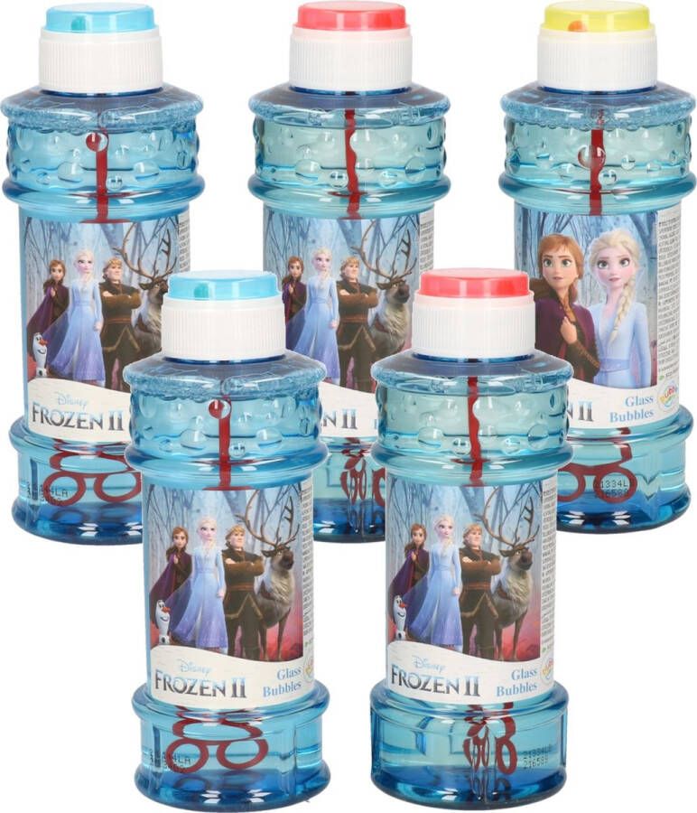 Disney 6x Frozen 2 bellenblaas flesjes met spelletje 300 ml voor kinderen Uitdeelspeelgoed Grabbelton speelgoed