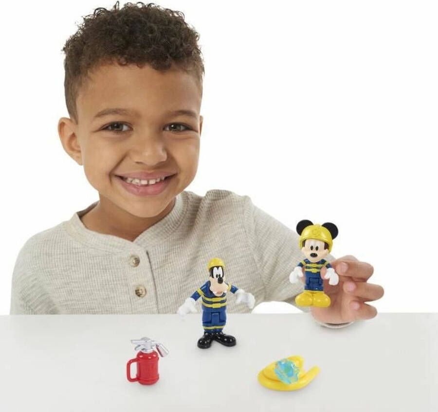 MIA GIOIELLI Mickey 2 beweegbare figuren 7 5 cm met toebehoren brandweer thema speelgoed voor kinderen vanaf 3 jaar MCC044