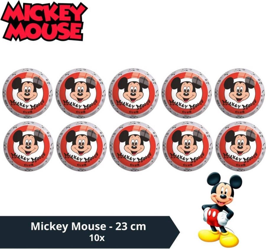 Disney Bal Voordeelverpakking Mickey Mouse 23 cm 10 stuks