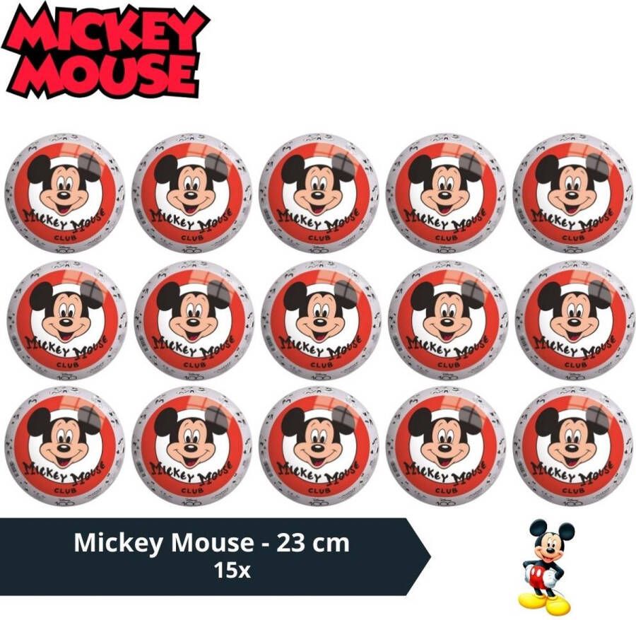 Disney Bal Voordeelverpakking Mickey Mouse 23 cm 15 stuks