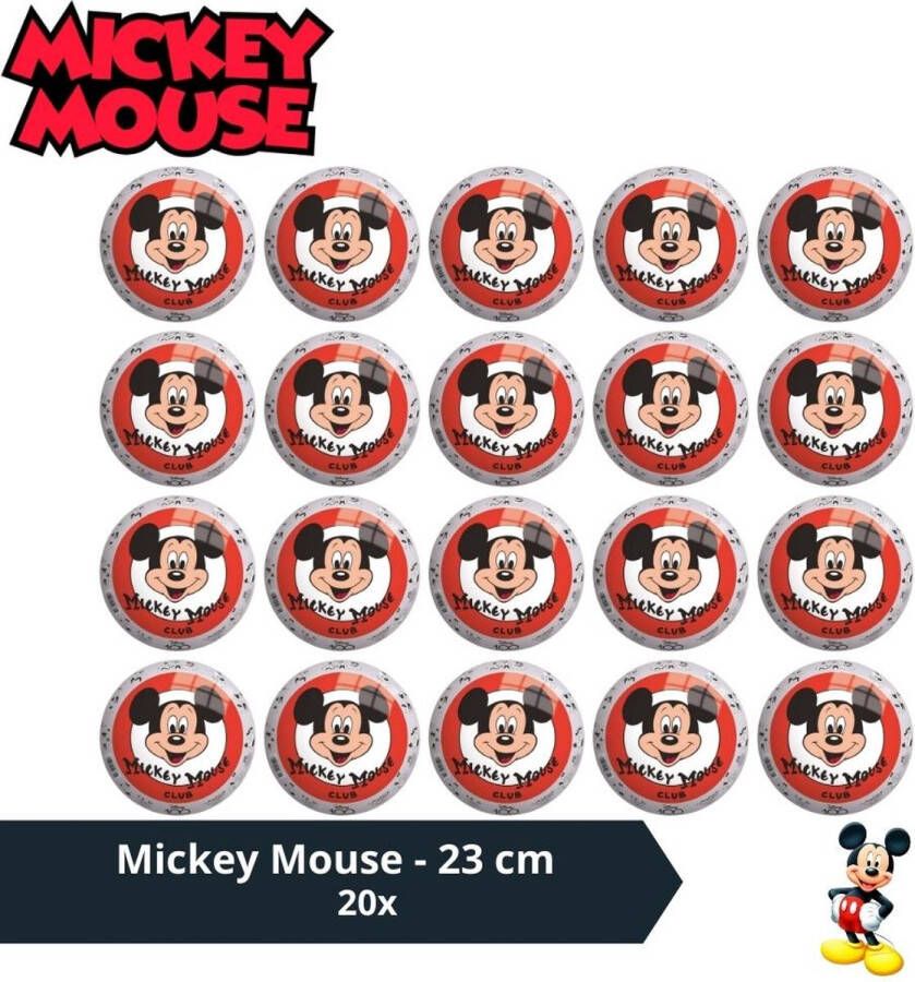 Disney Bal Voordeelverpakking Mickey Mouse 23 cm 20 stuks