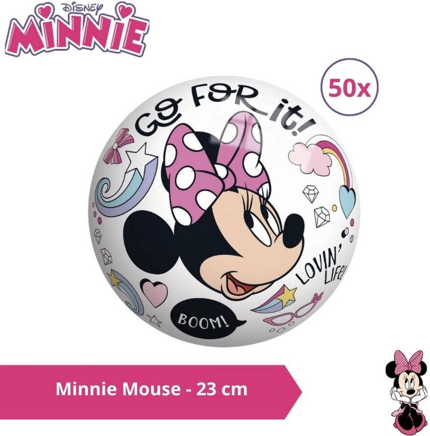 Disney Bal Voordeelverpakking Minnie Mouse 23 cm 50 stuks